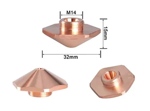 Single Layer Copper Nozzle  for Fiber Laser Cutting Machine