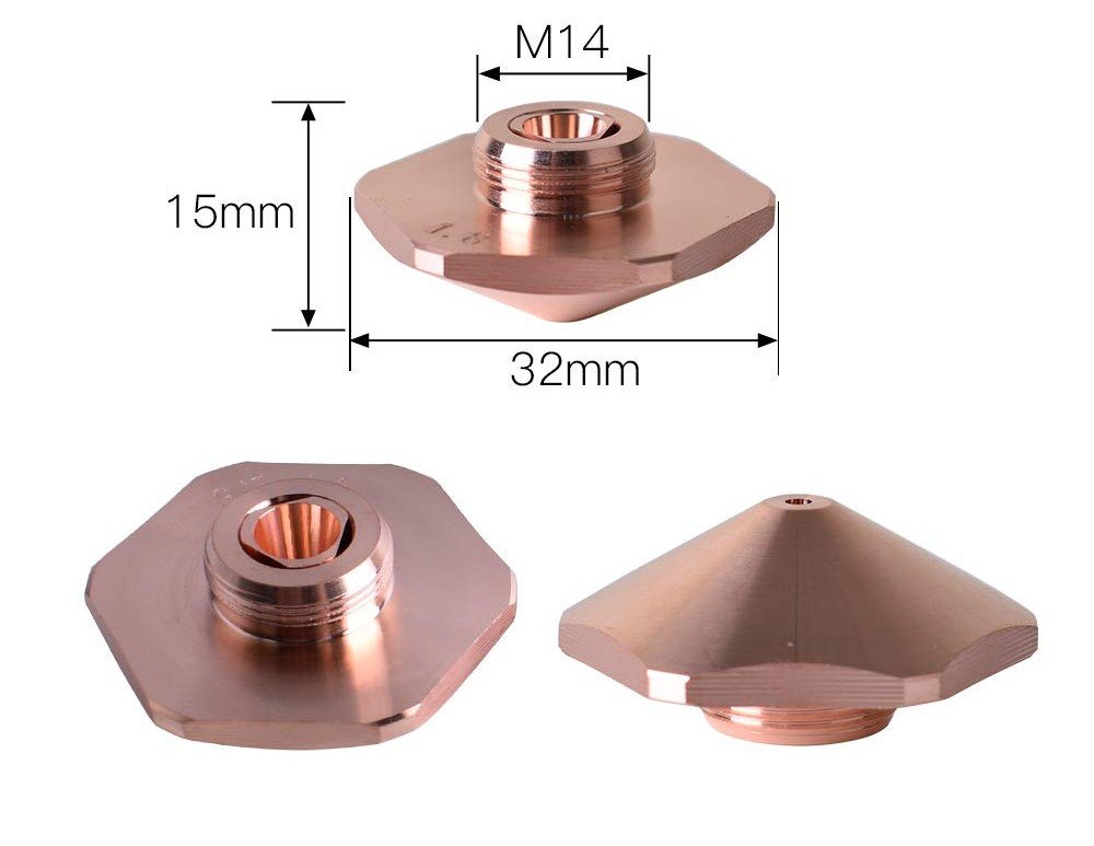 Double Layer Copper Nozzle for Fiber Laser Cutting Machine